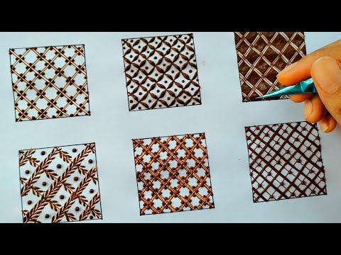 How to: 6 different Henna grids / Bridal Henna Grids / Henna tutorial by Thouseens Henna