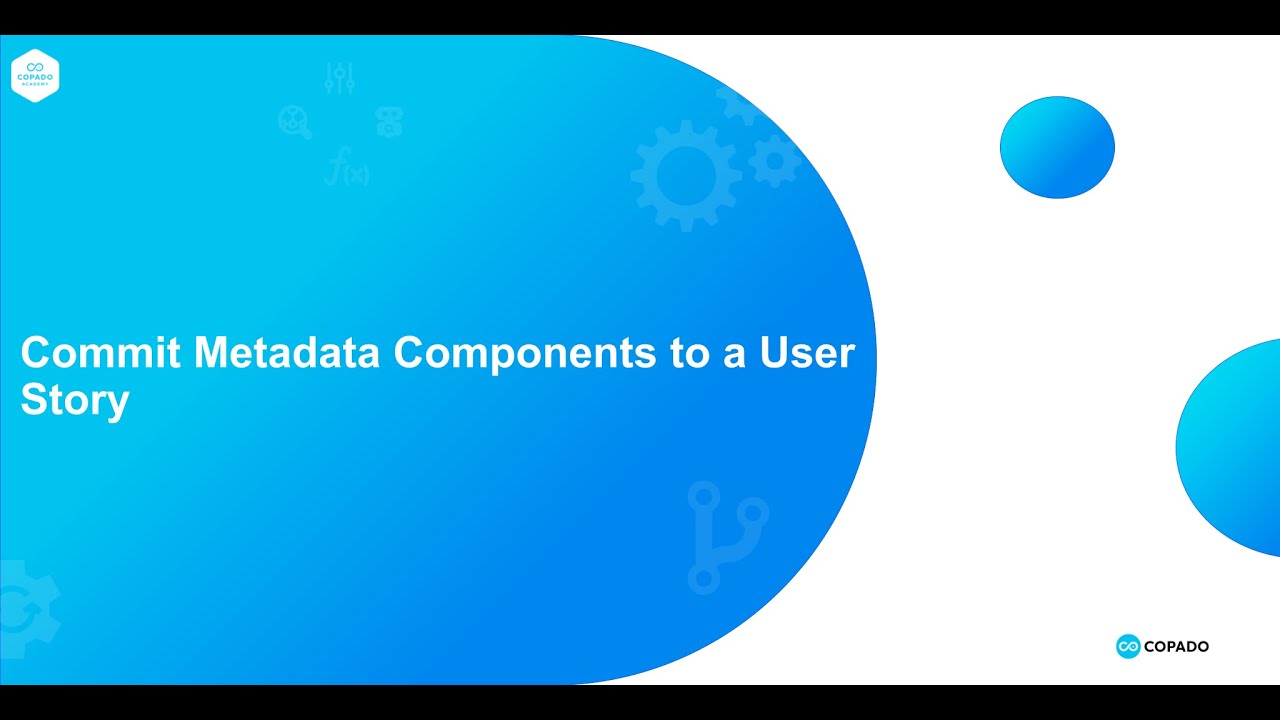 Commit Metadata Components to a User Story