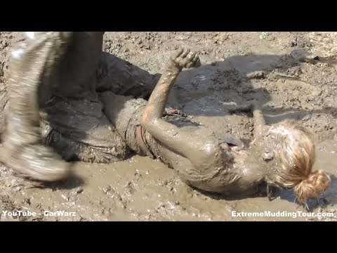 Cute Girl Playing In The Mud At Run What Ya Brung Mud Bog