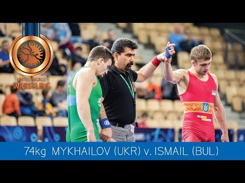 BRONZE FS - 74 kg: V. MYKHAILOV (UKR) df. E. ISMAIL (BUL) by VSU1, 12-2