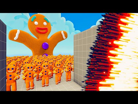 100x GINGERBREAD + 1x GIANT vs 1x EVERY GOD   Totally Accurate Battle Simulator TABS