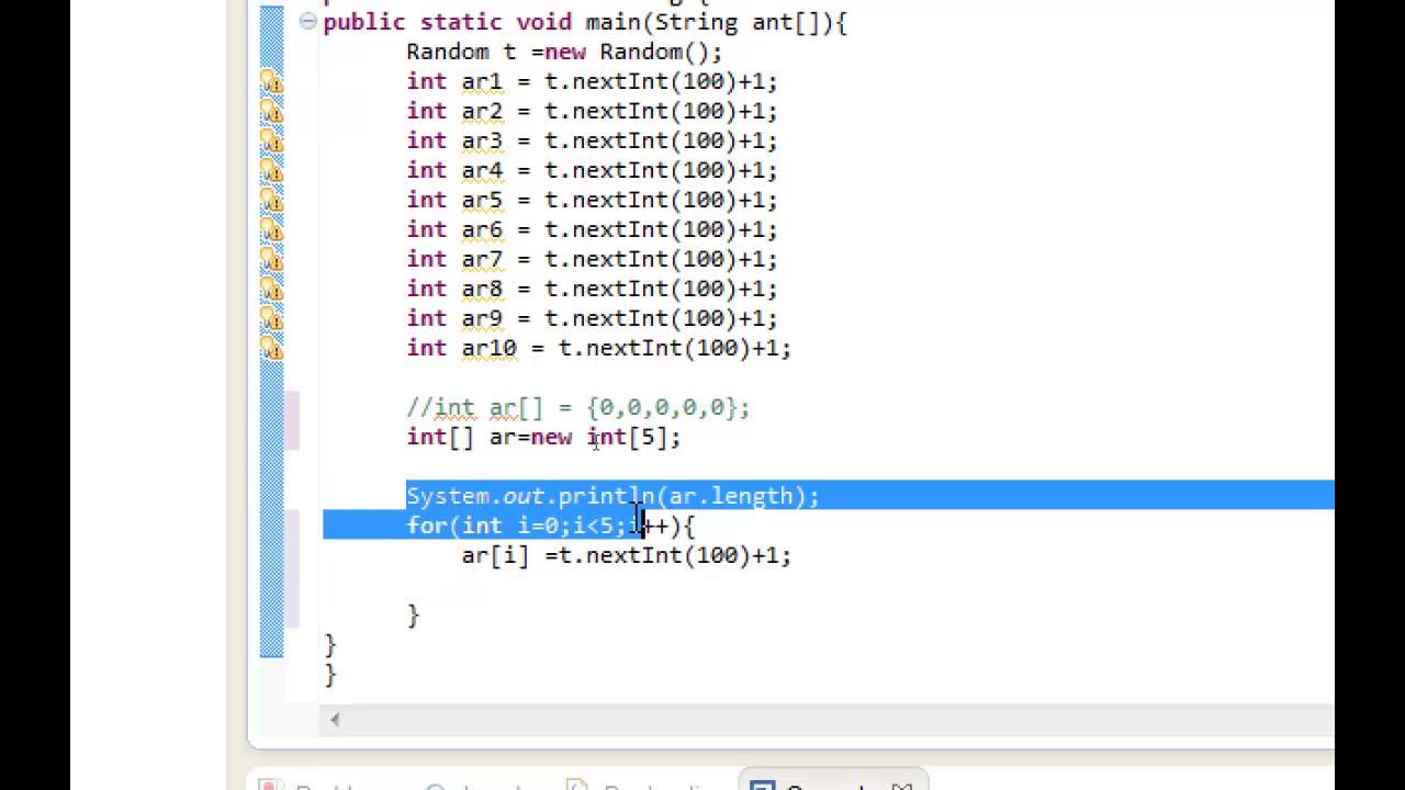 How to Java Tutorial 21 Random,  Arrays, For loop
