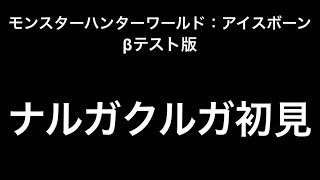 モンハンワールド：アイスボーンベータテストナルガクルガ初見