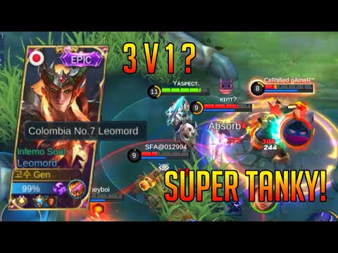UNKILLABLE TANKY LEOMORD! - HARD TO KILL - OUTPLAYS - BURST | OFFLANE LEOMORD GAMEPLAY - MLBB