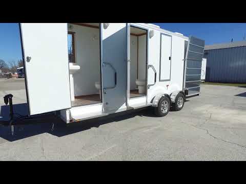 ADA +4 Station Compact Portable Restroom Trailer with Mop Sink | Sierra Series