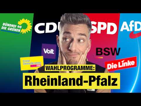 Video Thumbnail: Wahlprogramme einfach erklärt (SPD, CDU, AfD & Co.): Rheinland-Pfalz Wahl