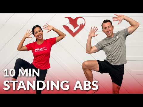 10 Minute Standing Abs Workout with Dumbbells for Women & Men - Standing Up Ab Exercise with Weights