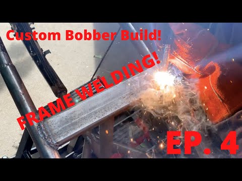 WELDING THE FRAME! | Custom Bobber Build! | Episode 4 | Rebuilding a 1982 Honda CB 650