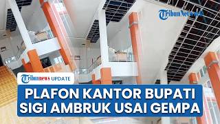Penampakan Plafon Kantor Bupati Sigi Ambruk & Berserakan seusai Gempa M 6,7 Guncang Palu