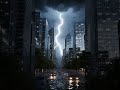 The city drowned in nature’s fury! #Storm#Monster#Flood#Disaster#giant#Nature