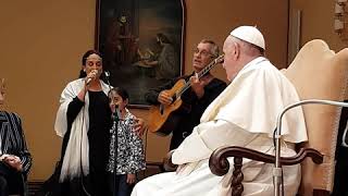 Noa (Achinoam Nini) - &quot;Beautiful That Way&quot; with daughter at Vatican in presence of Pope Francis