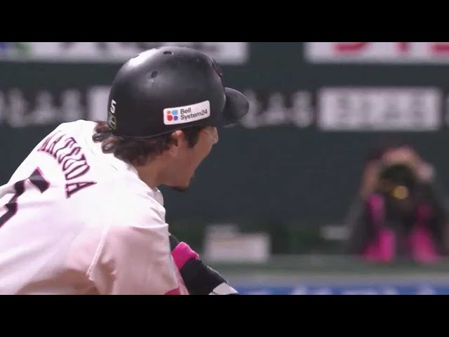 【4回裏】ベテランの一振り!! ホークス・松田宣浩 レフト線への2点タイムリー2ベース!! 2022年6月11日 福岡ソフトバンクホークス 対 東京ヤクルトスワローズ