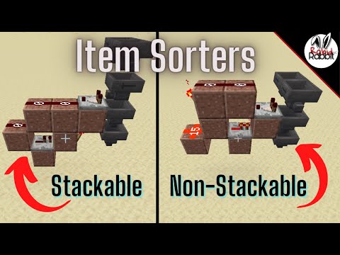 Minecraft Easy Auto Item Sorters, Stackable and Non Stackable Item. (Java)