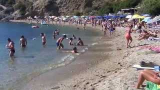 Spiaggia Di Barabarca è Situata Sotto Il Paese Di Capoliveri