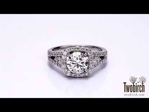 1.18 Ct. Round Halo Engagement Ring - TwoBirch - TB-ENG-201-WG-J5H