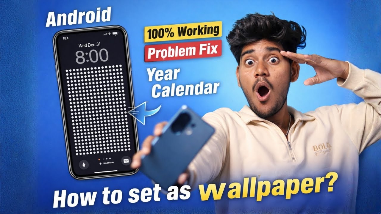 How to set life calendar wallpaper on android ! 100% Working 💯🤩