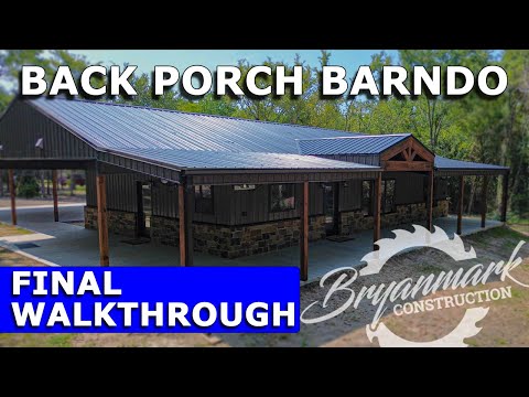 The Back Porch Barndominium - Final Walkthrough |  3 bed/2 bath 1,500 sq. ft. with HUGE back porch!
