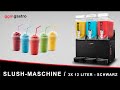 Commercial Slush Machine - 3 x 12 liters - Black