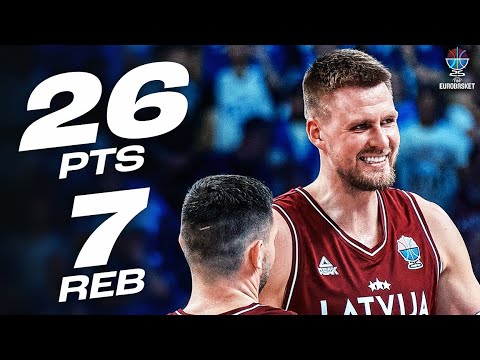 Kristaps Porziņģis Drops 26 Points vs Estonia | FIBA EuroBasket 2025 | August 29, 2025