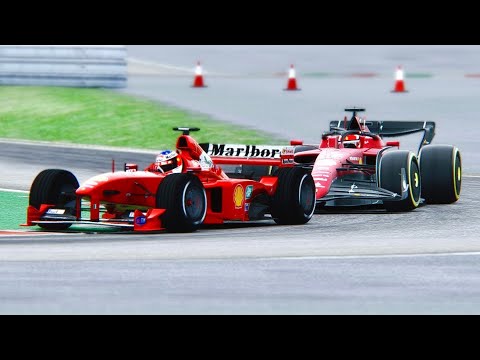 Ferrari F1 2022 F1-75 vs Ferrari F1 1999 Micheal Schumacher at Fiorano Speed Day