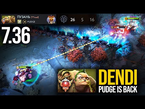 Dendi Pudge is Back in 7.36 | Pudge Official