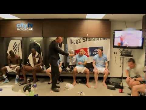 FUNNY Lombardo dance Wembley dressing room FA Cup Winners 2011 HD