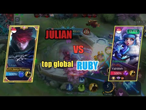 JULIAN VS TOP GLOBAL RUBY | MOBILE LEGENDS