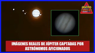 Así se veía Júpiter y sus cuatro lunas en esta semana