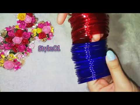 How to style reshmi churi in different way|| Churi setting||part-01