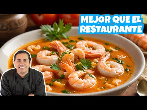 Caldo de Camarón Casero Más SABROSO que en Restaurante!