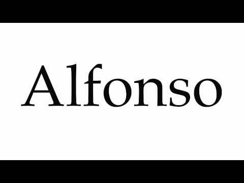 How to Pronounce Alfonso