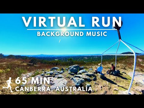 Virtual Running Video For Treadmill With Music in #Canberra | 65 min #VirtualRun