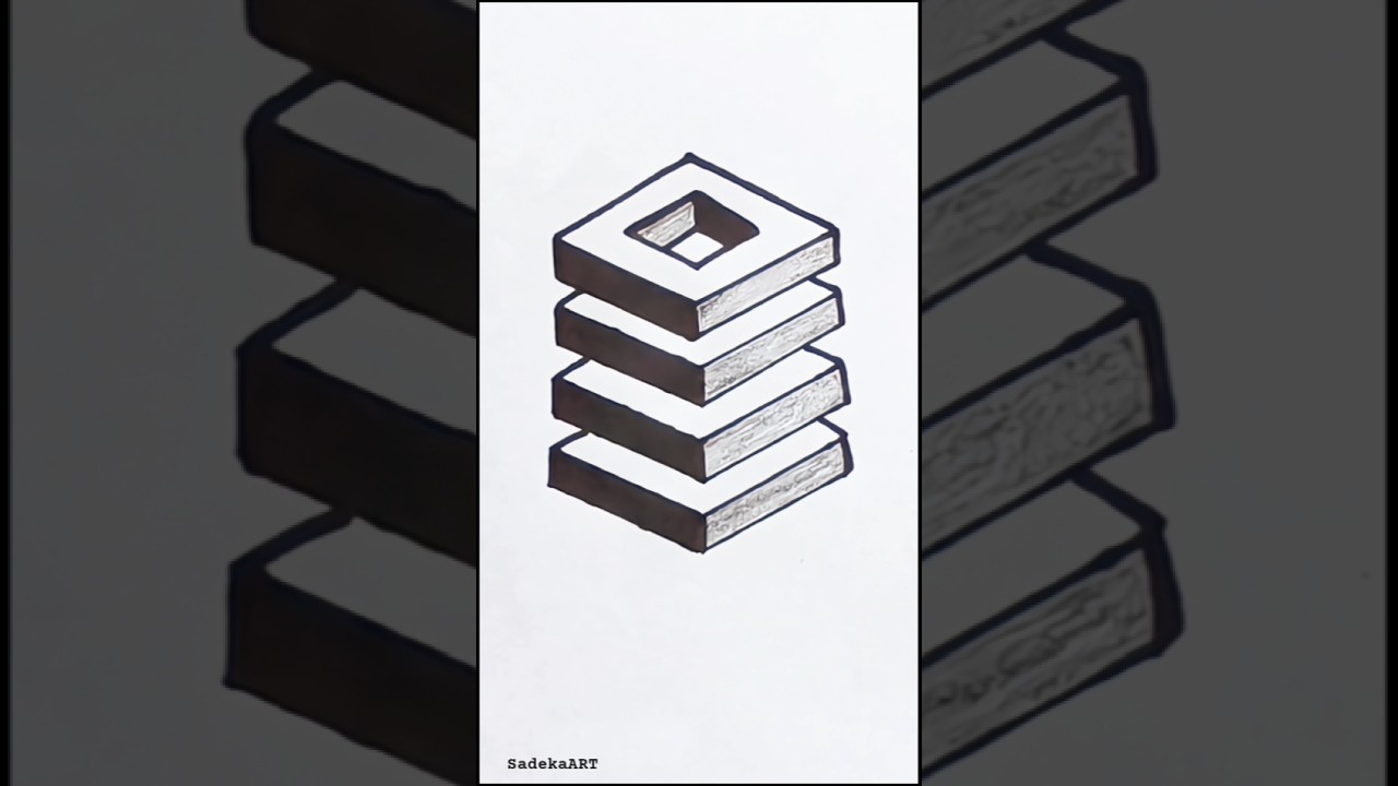 Unbelievable 3D Optical Illusion Drawing 😲 | Satisfying Viral Art Shorts 2025 #Shorts