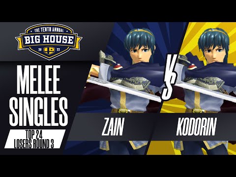 Zain vs KoDoRiN - Melee Singles Top 24: Losers Round 3 - The Big House 10 | Marth vs Marth