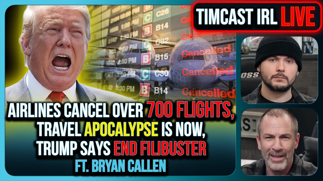 Airlines Cancel Over 700 Flights, Travel APOCALYPSE Is Now, Trump Says END FILIBUSTER | Timcast IRL
