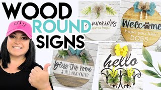 Wood Round Door Hanger | How To Make Wood Round Signs