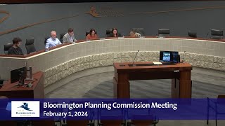 February 1, 2024 Bloomington Planning Commission Meeting