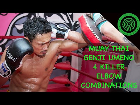 Muay Thai Elbow Techniques - 4 Killer Combinations and Set ups with Genji Umeno