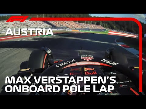 ポール・ポジションのマックス・フェルスタッペンのオンボード映像 F1第11戦オーストリアGP
