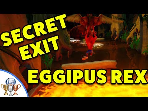 Crash Bandicoot Warped - Dino Might Secret Exit to Eggipus Rex (Getting Carried Away Trophy)
