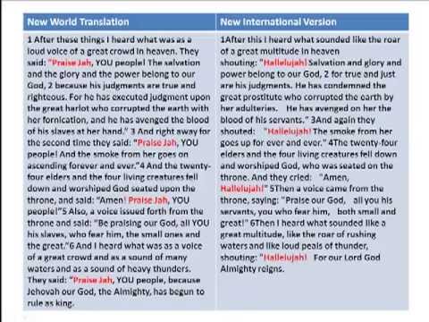 DIVINE NAME NWT COMPARE NIV