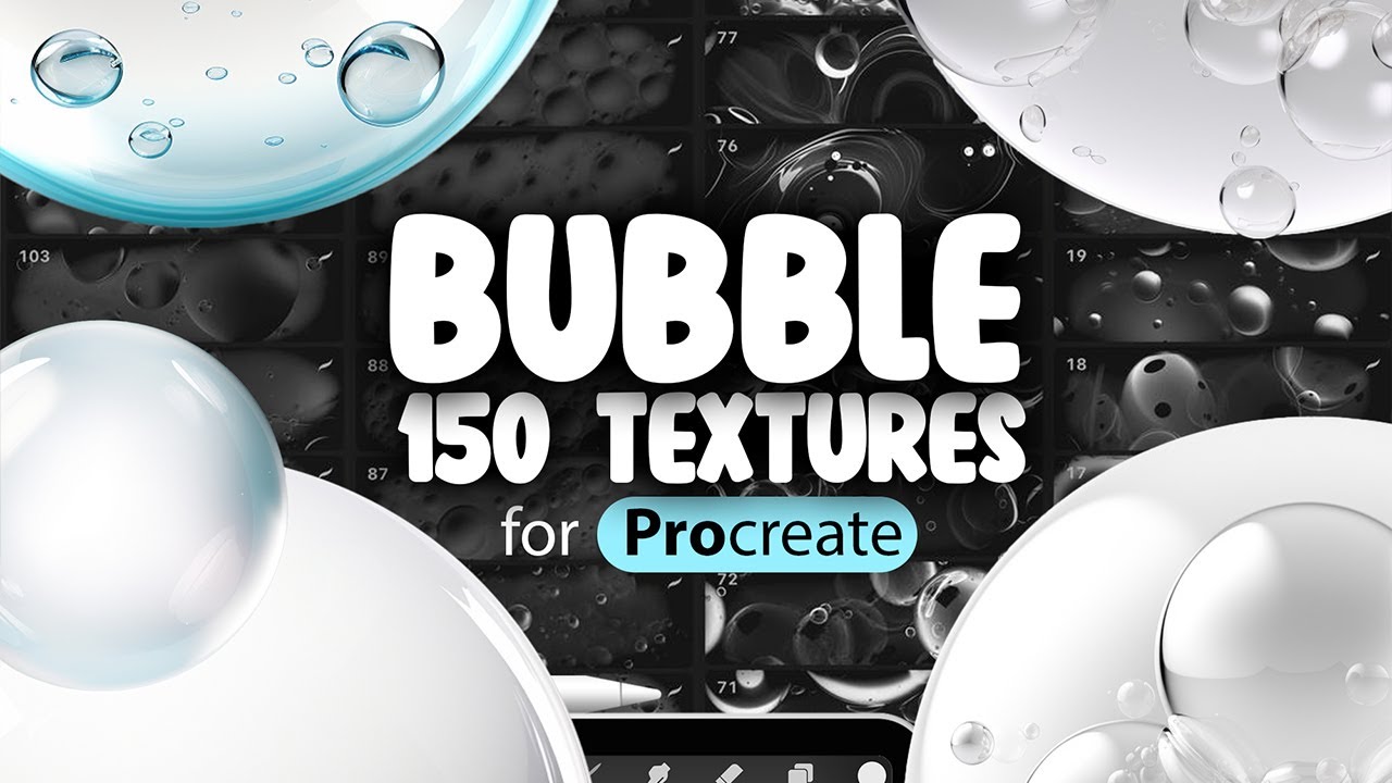 Bubbles Textures Brushes for Procreate 🔥