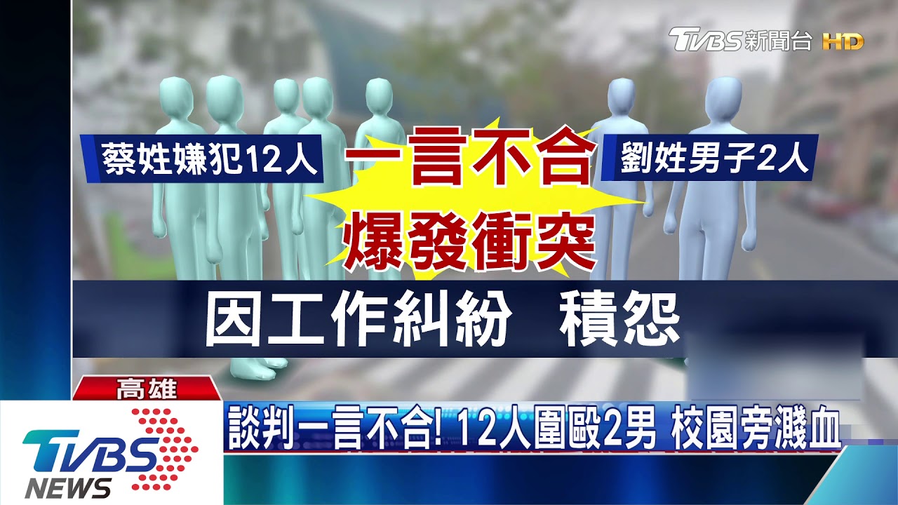 談判一言不合!12人圍毆2男 校園旁濺血