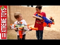 Nerf Blaster Madness! Ethan and Cole Nerf Modulus mess!