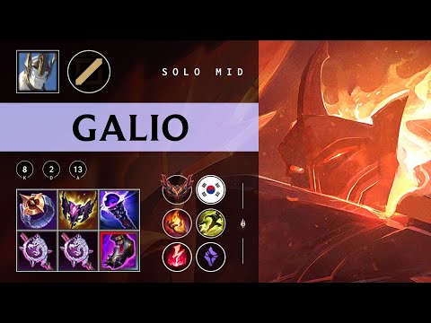 Galio Mid vs Smolder - KR Grandmaster Patch 25.22