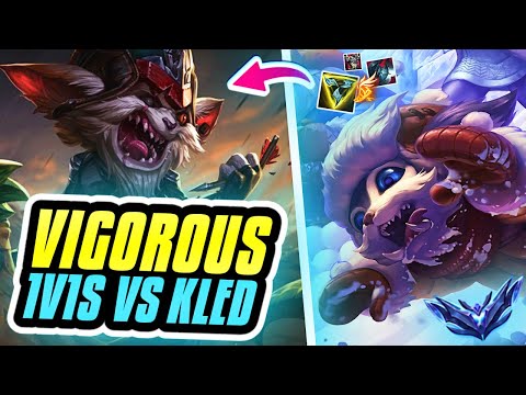 VIGOROUS 1V1S VS KLED!!! INTENSE FIGHTS!!! Season 13 Gnar Ranked Gameplay (League of Legends)