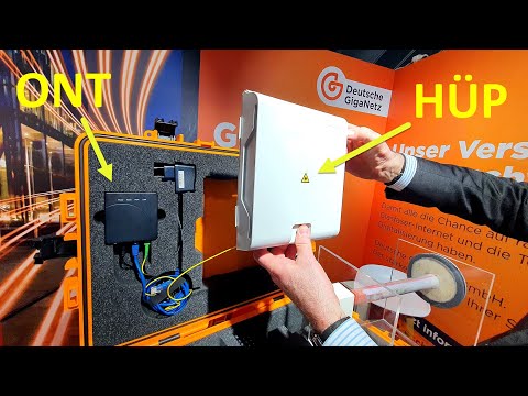 Glasfaser via HÜP zum ONT. Dann per LAN zur FRITZ!Box. TechTalk @Connected Germany 12-2023