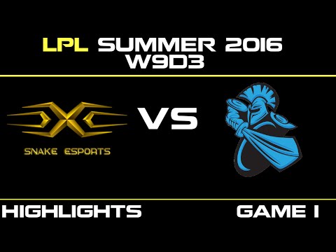 SS vs NB Game 1 Highlights Tencent LPL Summer 2016 W9D3 Snake vs NewBeen   NB vs SS   LPL LOL