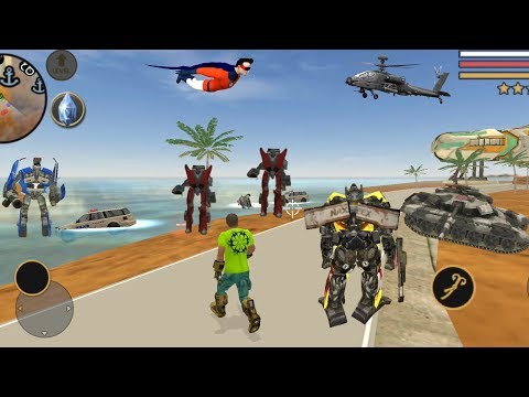 Vegas Crime Simulator (Vegas Hero & Transformer Fight Big Robot Car) Bigfoot - Android Gameplay HD