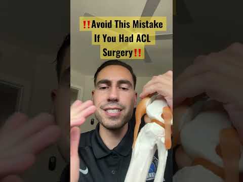 Avoid This Mistake After ACL Reconstruction Surgery #shorts